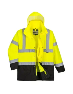 PORTWEST - Parka bicolore executive 5-en-1 couleur : jaune/noir taille xxl - portwest