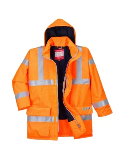 PORTWEST - Parka bizflame rain hi-vis multirisque couleur : orange taille xl - portwest