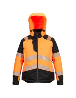 PORTWEST - Parka d'hiver hv femmes pw3 - taille xxxl - orange/noir - portwest