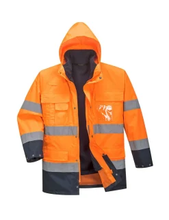PORTWEST - Parka haute visibilité 3 en 1 couleur : orange/marine taille xl - portwest