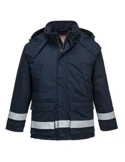 PORTWEST - Parka hiver fr anti-statique couleur : marine taille s - portwest