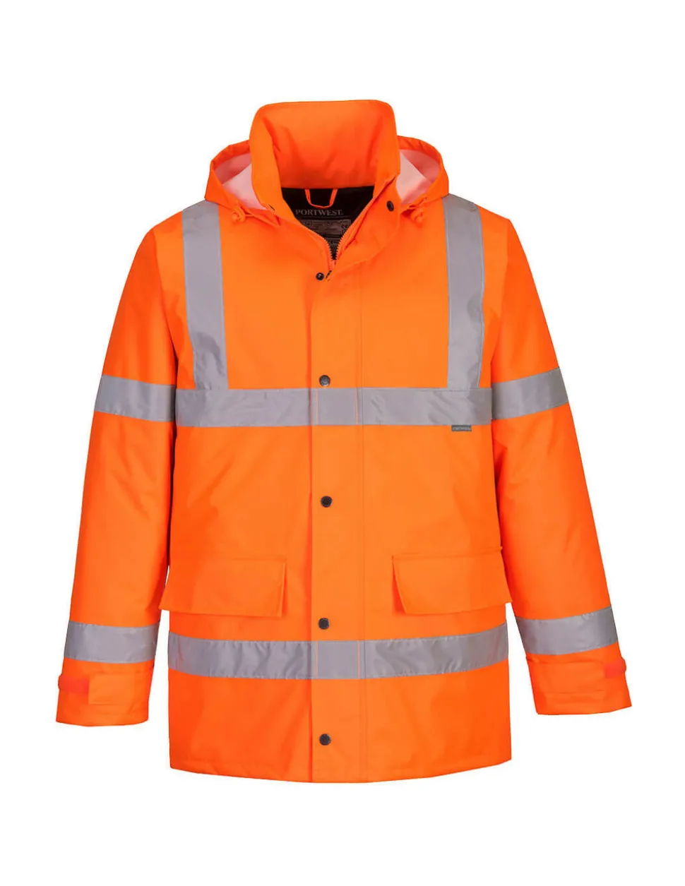 PORTWEST - Parka hi-vis traffic couleur : orange taille l - portwest