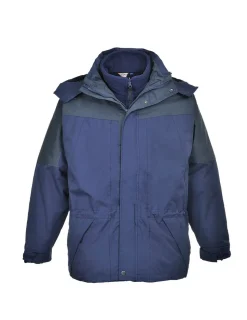 PORTWEST - Parka homme bicolore aviemore couleur : marine taille xl - portwest