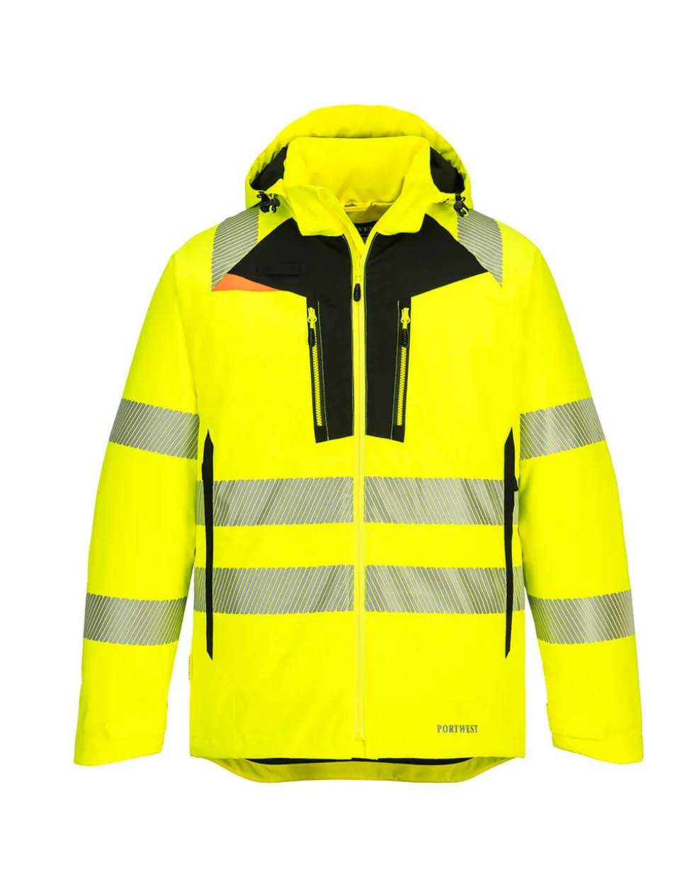 PORTWEST - Parka hv dx4 couleur : jaune/noir taille l - portwest