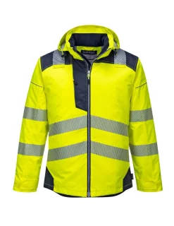 PORTWEST - Parka hv pw3 couleur : jaune/marine taille xl - portwest