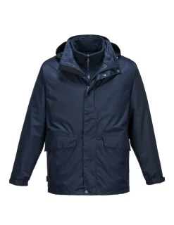 PORTWEST - Parka respirante 3 en 1 argo couleur : marine taille xxl - portwest