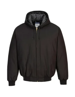 PORTWEST - Veste à capuche avec doublure en duvet de canard - taille xl - noir - portwest