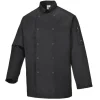PORTWEST - Veste de cuisine suffolk couleur : noir taille l - portwest