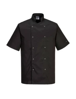 PORTWEST - Veste de cuisine cumbria couleur : noir taille s - portwest