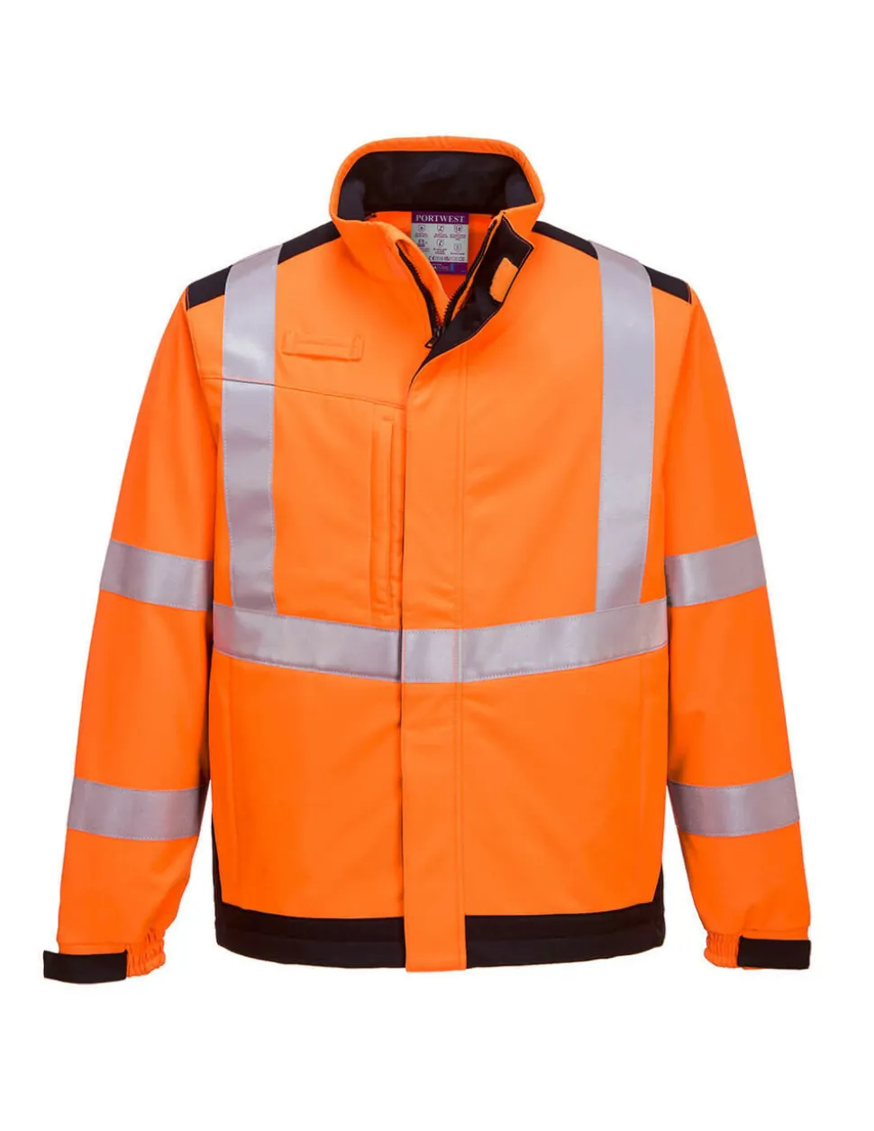 PORTWEST - Veste softshell modaflame multi norme arc électrique couleur : orange/marine taille s - portwest