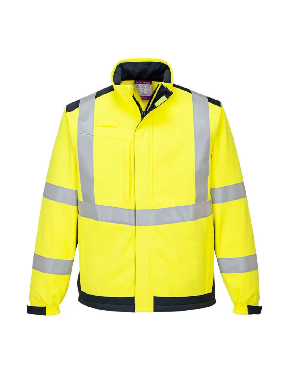 PORTWEST - Veste softshell modaflame multi norme arc électrique couleur : jaune/marine taille xl - portwest