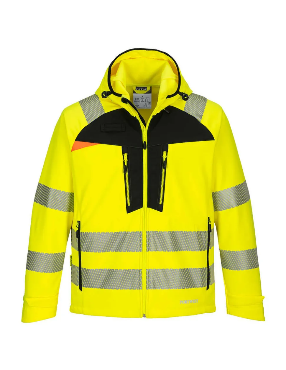 PORTWEST - Veste softshell hv dx4 couleur : jaune/noir taille l - portwest