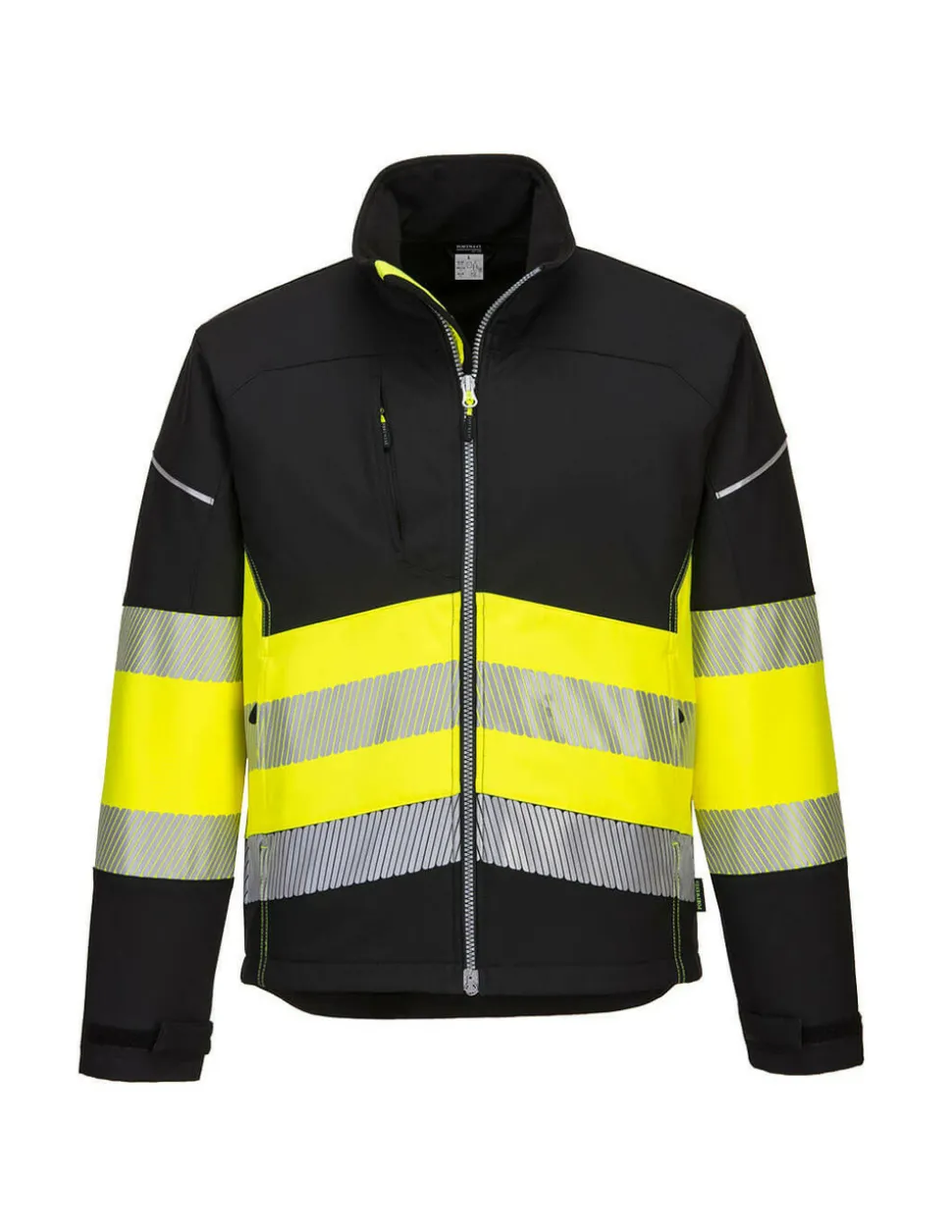 PORTWEST - Veste softshell pw3 haute visibilité classe 1 couleur : noir/jaune taille xl - portwest