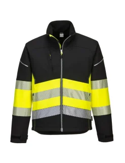 PORTWEST - Veste softshell pw3 haute visibilité classe 1 couleur : noir/jaune taille xxl - portwest