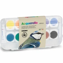 PRIMO - 12 peintures aquarelle en godet ø 30 mm