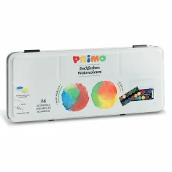 PRIMO - Boîte d'aquarelle fine 24 couleurs ø 30 mm