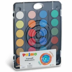 PRIMO - Grande palette d'aquarelle 24 couleurs ø 30 mm