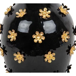 PT' - Vase en métal golden flowers