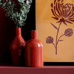 PT' - Vase en métal ivy cône ocre