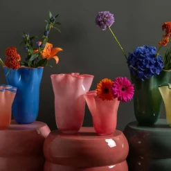 PT' - Vase en verre ruffles medium