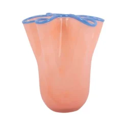 PT' - Vase en verre ruffles medium orange