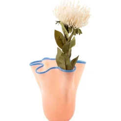 PT' - Vase en verre ruffles medium orange