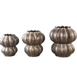 PTMD - Vase rond bronze en céramique 27cm