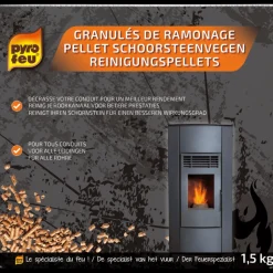 PYRO FEU - Pyrofeu - granulés de ramonage - 1,5kg - entretien des poêles, inserts et chaudi