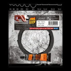 PYRO FEU - Pyrofeu joint plat pour insert et poêle longueur 2,5m, 15x1,2mm - excellente éta