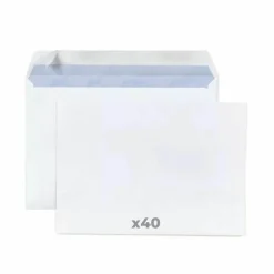 RAJA - 40 enveloppes blanches en papier 80 g - 16,2 x 22,9 cm