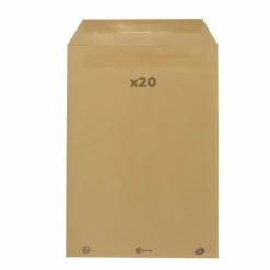 RAJA - 20 enveloppes en papier kraft 90 g - 22,9 x 32,4 cm