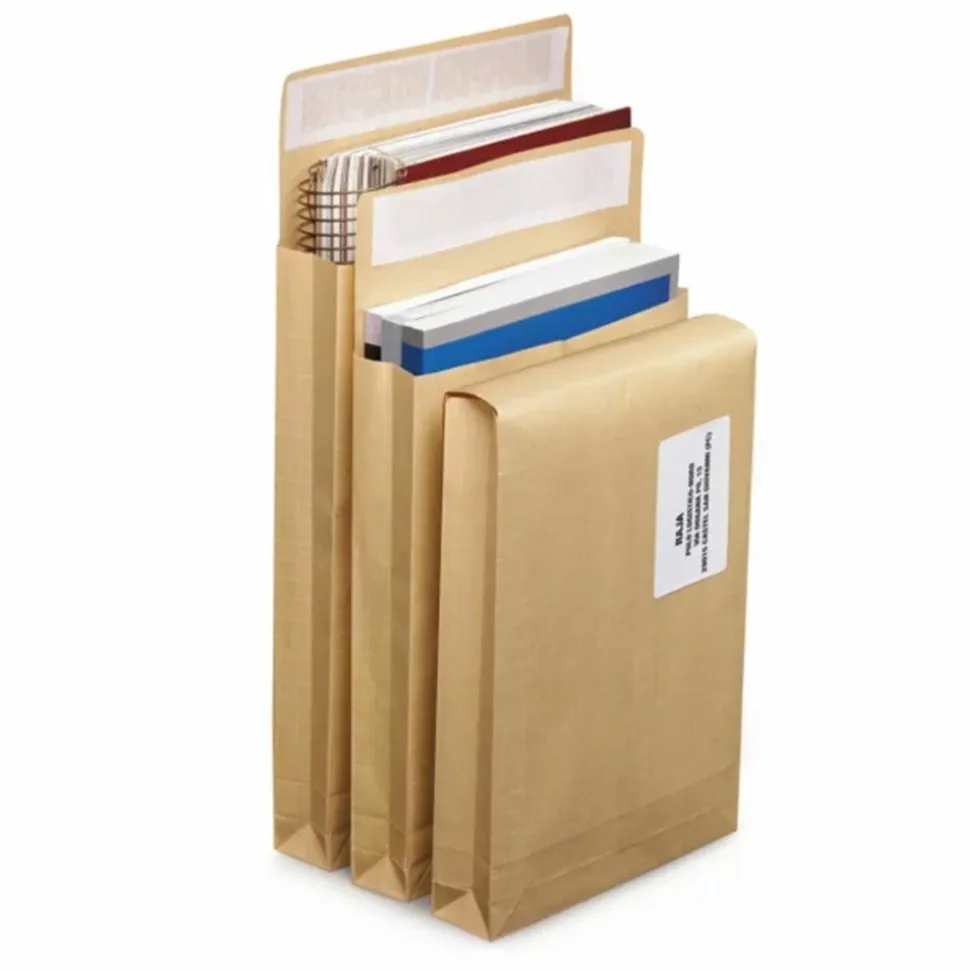 RAJA - 500 pochettes kraft renforcées dépliables - 22,9 x 32,4 cm