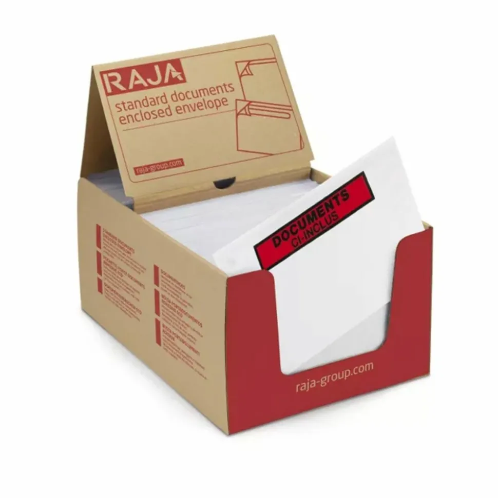 RAJA - Pochette porte-documents adhésive - 22.5 x 16.5 cm