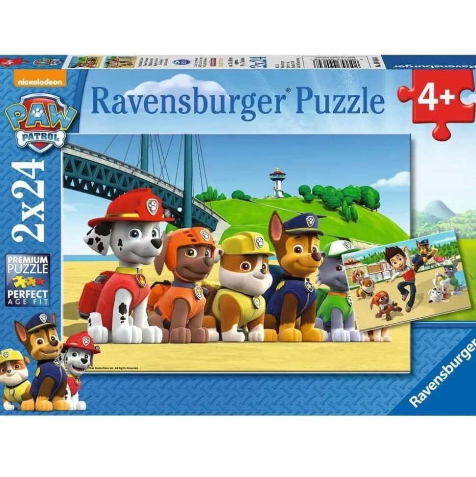 RAVENSBURGER - Puzzle chiens héroïques pat'patrouille 2x24 pcs