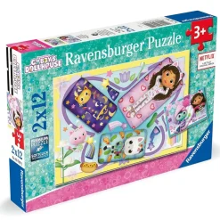 RAVENSBURGER - Puzzle gabby soirée pyjama 2x12 pcs