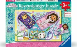 RAVENSBURGER - Puzzle gabby soirée pyjama 2x12 pcs