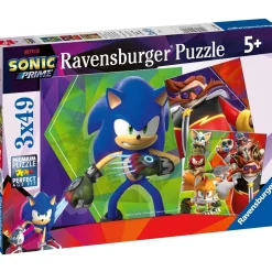 RAVENSBURGER - Puzzle les aventures de sonic 3x49 pcs