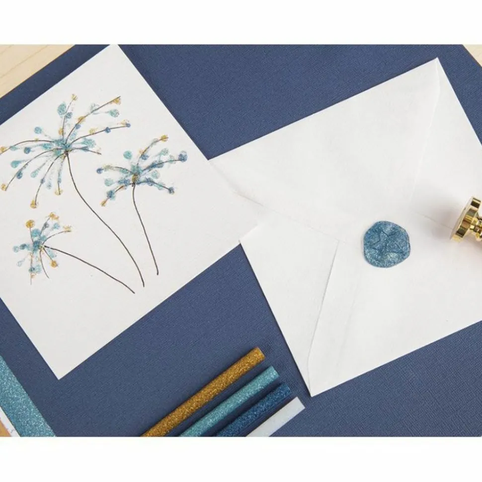 RAYHER - 10 bâtonnets de colle à paillettes pour pistolet à colle 10 x 0,7 cm - bleu-violet