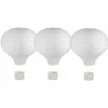 RAYHER - 3 lampions en papier montgolfière à chassis métallique ø 30 x 40 cm