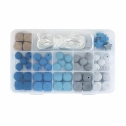 RAYHER - Coffret de perles en silicone - bleu