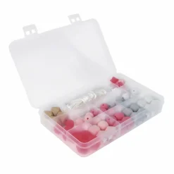 RAYHER - Coffret de perles en silicone - rose