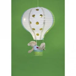 RAYHER - Lampion en papier montgolfière à chassis métallique ø 30 x 40 cm