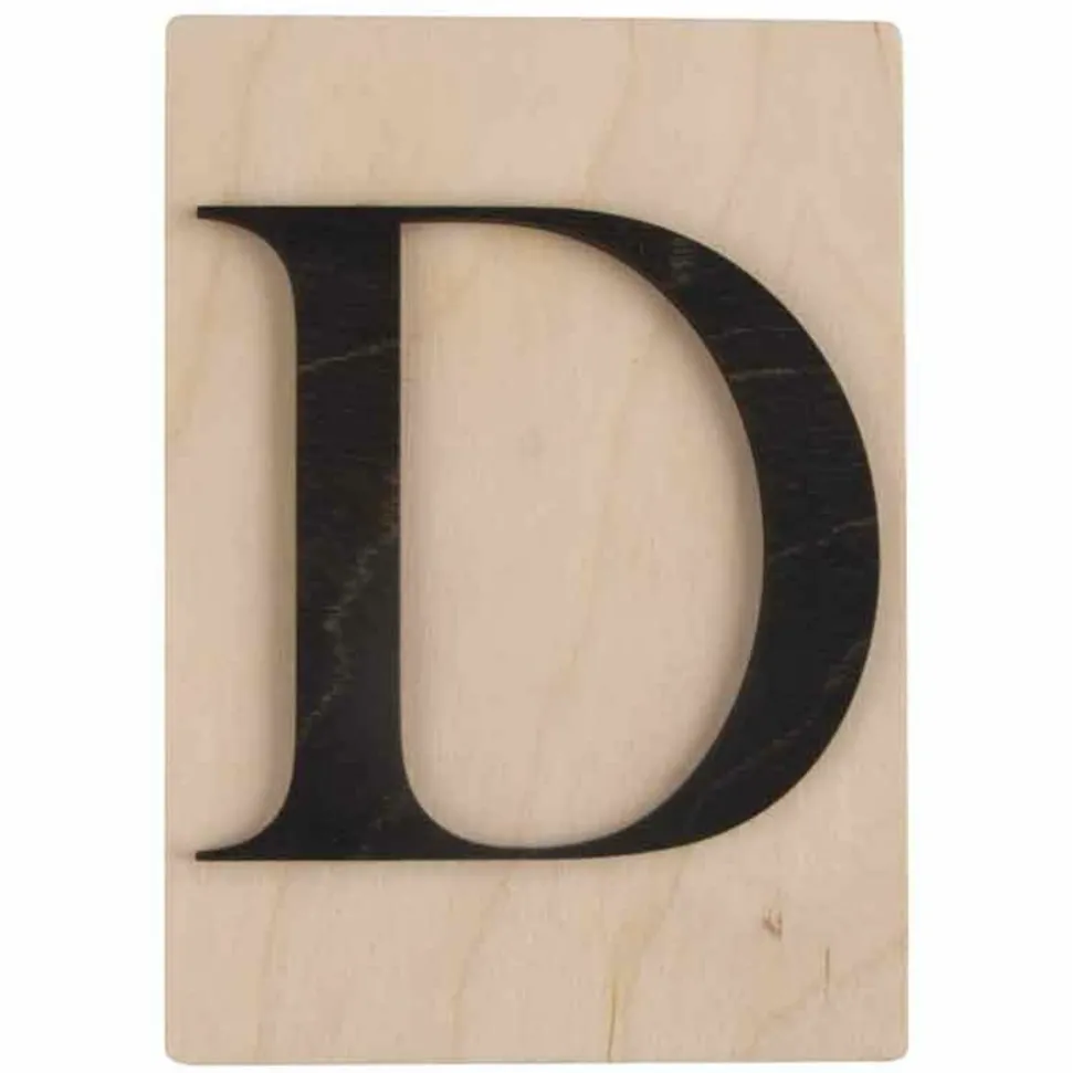 RAYHER - Lettre en bois 14,8 x 10,5 cm - d