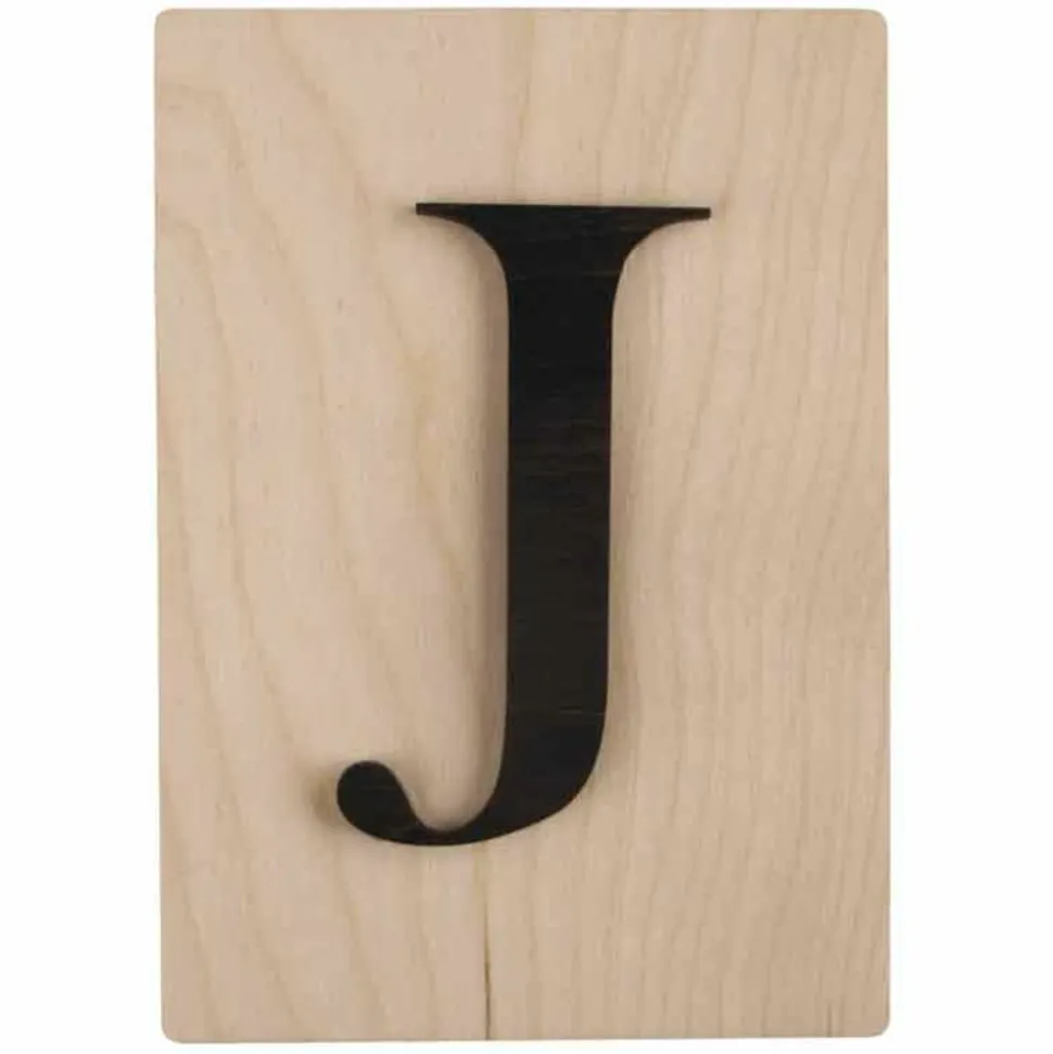 RAYHER - Lettre en bois 14,8 x 10,5 cm - j