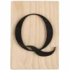RAYHER - Lettre en bois 14,8 x 10,5 cm - q