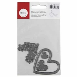 RAYHER - Matrice de découpe en métal 7,6 x 4,5 cm - cœurs
