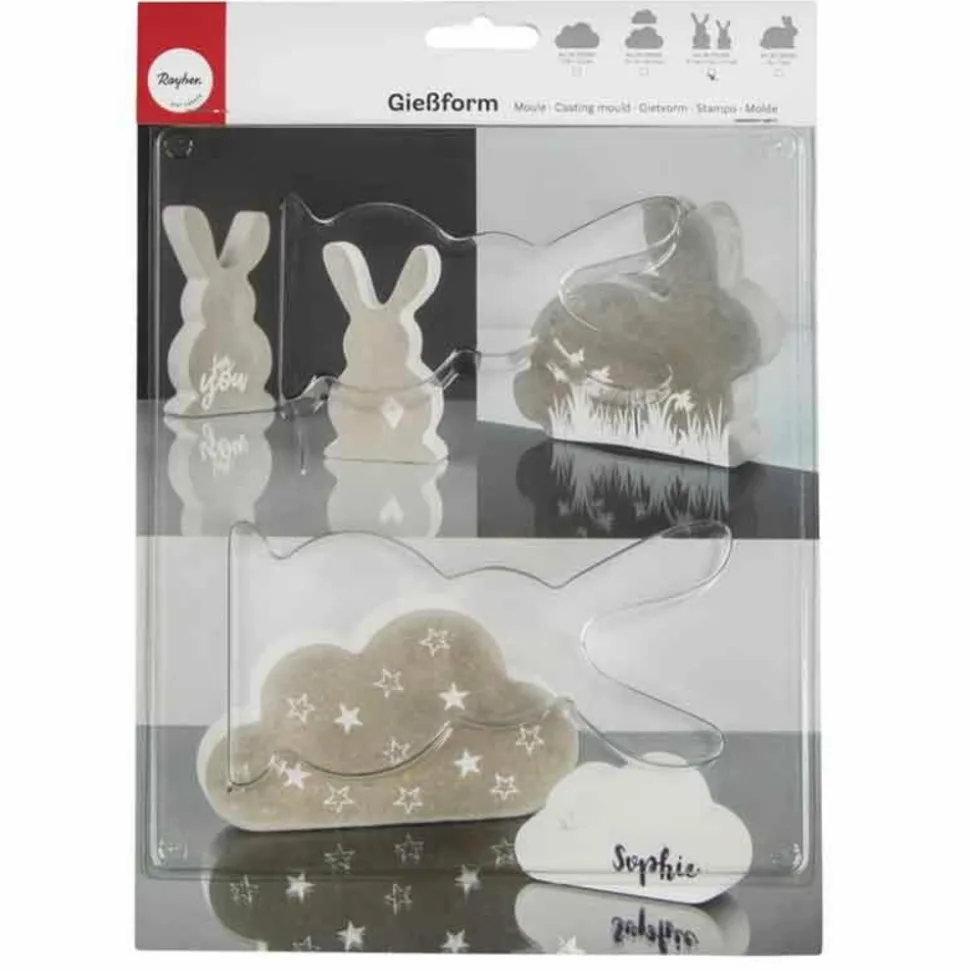 RAYHER - Moule 2 lapins - différentes tailles