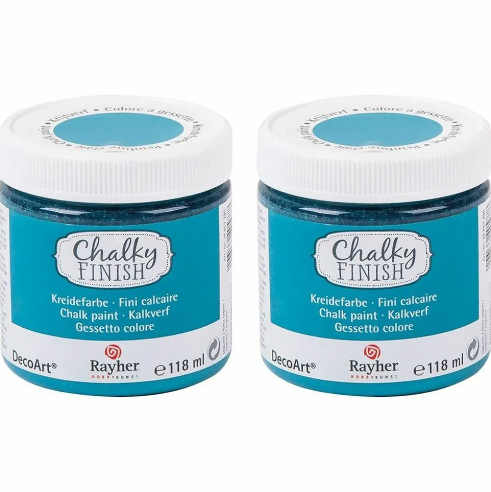 RAYHER - Peinture craie chalky finish 236 ml - bleu lagon