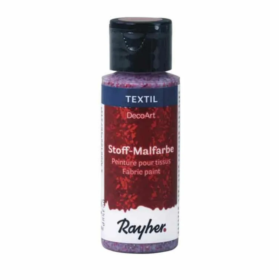 RAYHER - Peinture pour tissus extrême paillettes 59 ml - rouge