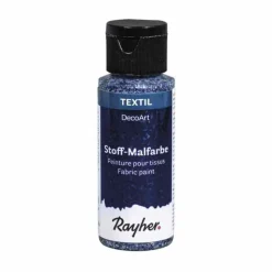 RAYHER - Peinture pour tissus extrême paillettes 59 ml - bleu